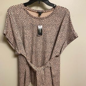 Express short sleeve polka dot casual top.